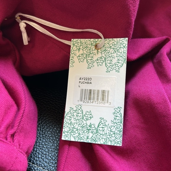 Tuckernuck HYACINTH HOUSE Raspberry Front Zip Denim Mini Dress Sz L NEW - Picture 9 of 14